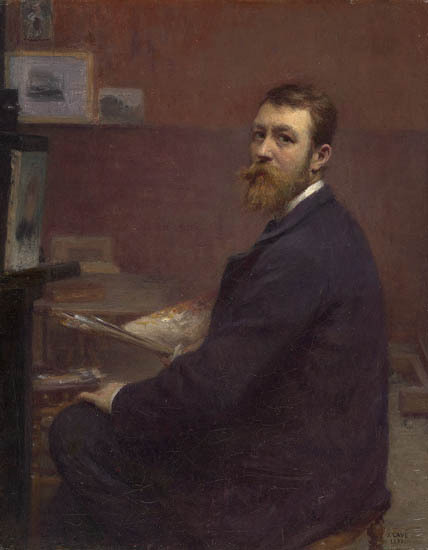 Jules Cyrille Cavé (French, 1859-1940), Autoportrait, 1893. Oil on canvas, 27 x 19.5 cm.