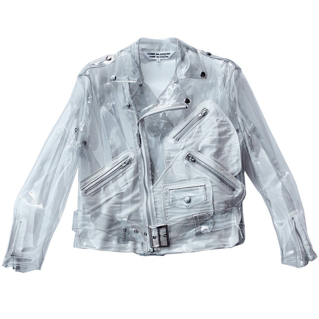 haloheliac: Comme des Garçons Translucent PVC Biker Jacket