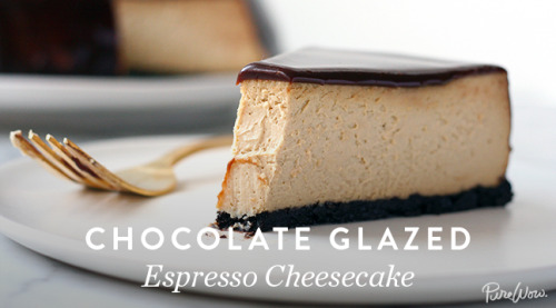 Chocolate Glazed Espresso Cheesecake | Recipes - PureWow