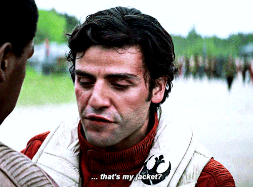 userhayley:So who talks first? You talk first? I talk first?Oscar Isaac as Poe Dameron in Star Wars:
