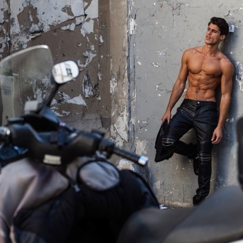 guys + leather = style