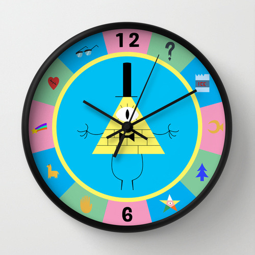 browneyedsage:  The Bill Cipher Wheel wall clock is now available for purchase!Buy it here.Interested in anything else? Then check out my shop for prints, pillows, cell phone cases, and more!