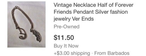 vampireapologist:glumshoe:cursed items: eBay listings for pre-owned halves of Best Friends necklaces