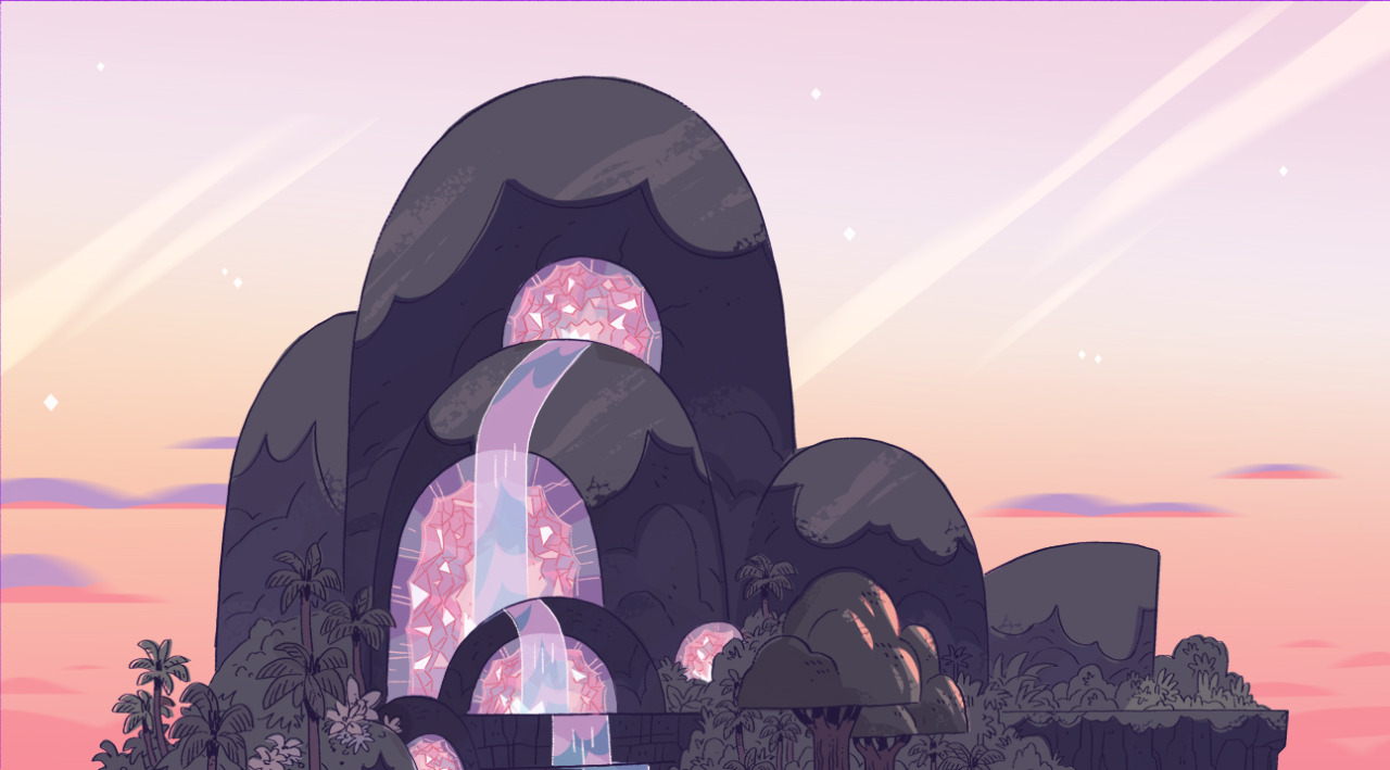 A selection of Backgrounds from the Steven Universe episode: Island Adventure Art