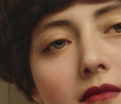 detailedart:  Details of John William Godward’s:Eurypyle (1921) + lipstick edit