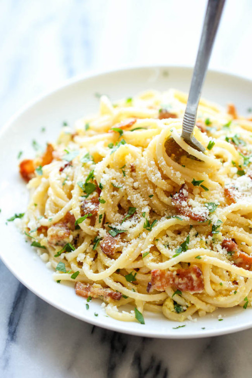 hoardingrecipes:    Spaghetti Carbonara 