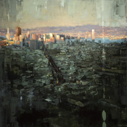 exhibition-ism:  Swooning over the city-scapes from San Francisco based painter Jeremy Mann