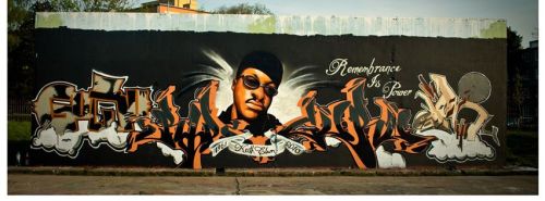 Murals of Big Pun, Eazy E, Mac Dre, J Dilla, Jam Master Jay, Big L, Guru, 2pac, Biggie &amp; Ol&rsqu