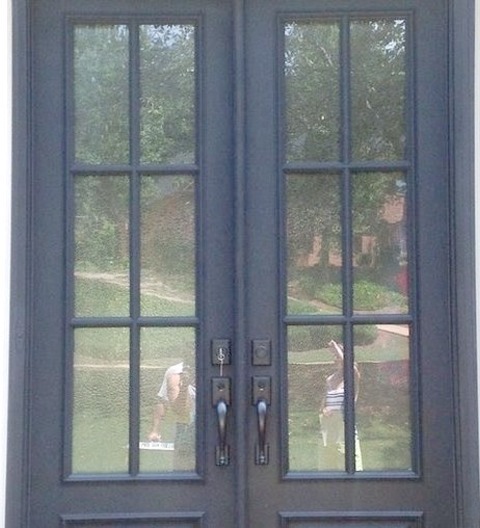 Atlanta Front Door MudroomExample Of A Large Transitional Front Door Design