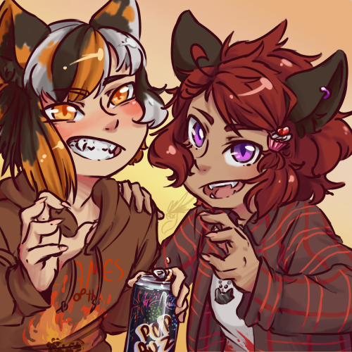 Happy new year!!! I don’t have any tiger OCs but I do have two cute catboys!My Insta/Twitter: @ zomb