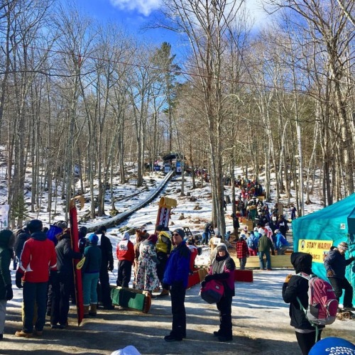 Beautiful day at the US Toboggan Championships yesterday! (at Camden Snow Bowl) www.instagra