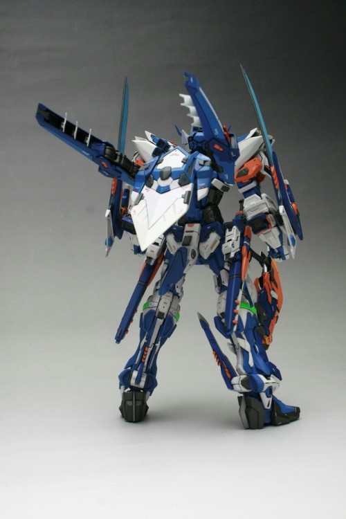 toysmaniac:  MG 1/100 Gundam Astray Blue Frame 3rd - Customized Build  Modeled by gunzakfamill  Source: gundamguy.blogspot.my