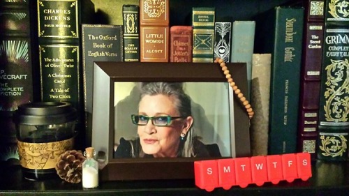 should-be-sleeping: Yes, I have a framed photograph of Carie Fisher in my home reminding me to take 