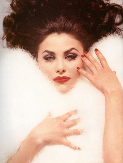 midnight-charm: Sherilyn Fenn photographed by Steven Meisel for Dolce &amp; Gabbana Fall 1991