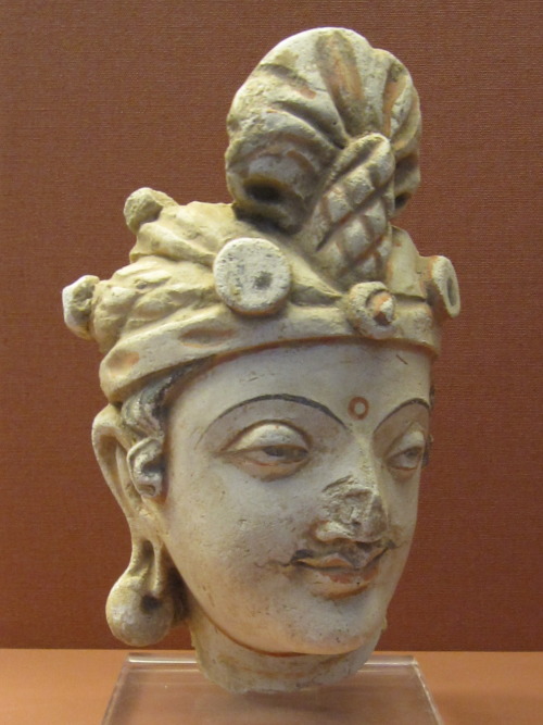 Head of a bodhisattva, from Gandhara.  Artist unknown; 4th or 5th cent. CE.  Now in the British Muse