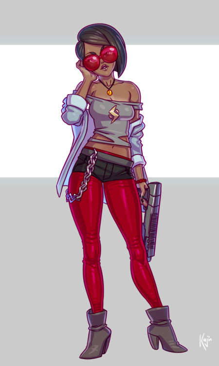 kajinman:  I was trying to make a kind of modern Samus but ended up being a test of skin and hair tones (I really like those sexy elf shoes)