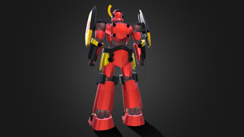 3D Gurren Lagann and Lazengann.  Made by myself in 3DS Max.