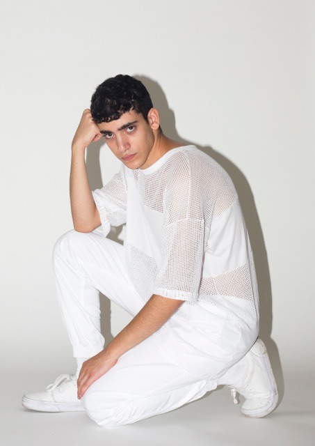 omzs:  americanapparel:  Omar in the White Waffle Mesh Tee and Billionaire Pants.