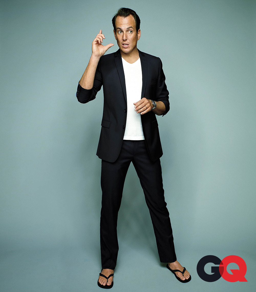 “What to Wear Today: Business up top, party from the ankles down. See more outfits for May GQ Magazine here.
”