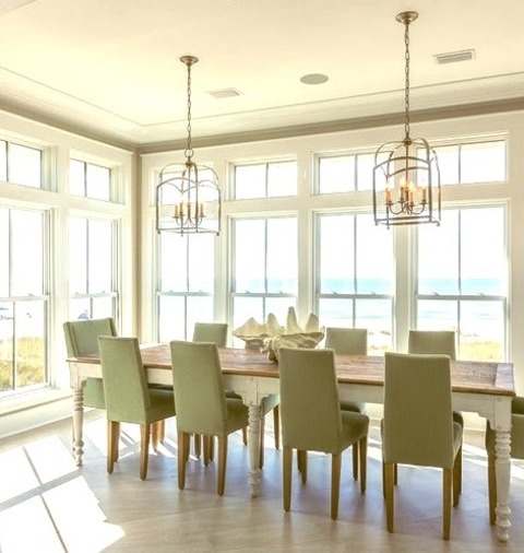 Dining Room Great Room BirminghamInspiration For A Large Coastal Ceramic Tile Great Room Remodel With
