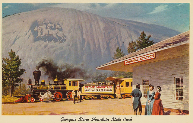 cardboardamerica:  Stone Mountain State Park, Georgia Here passengers ride on the