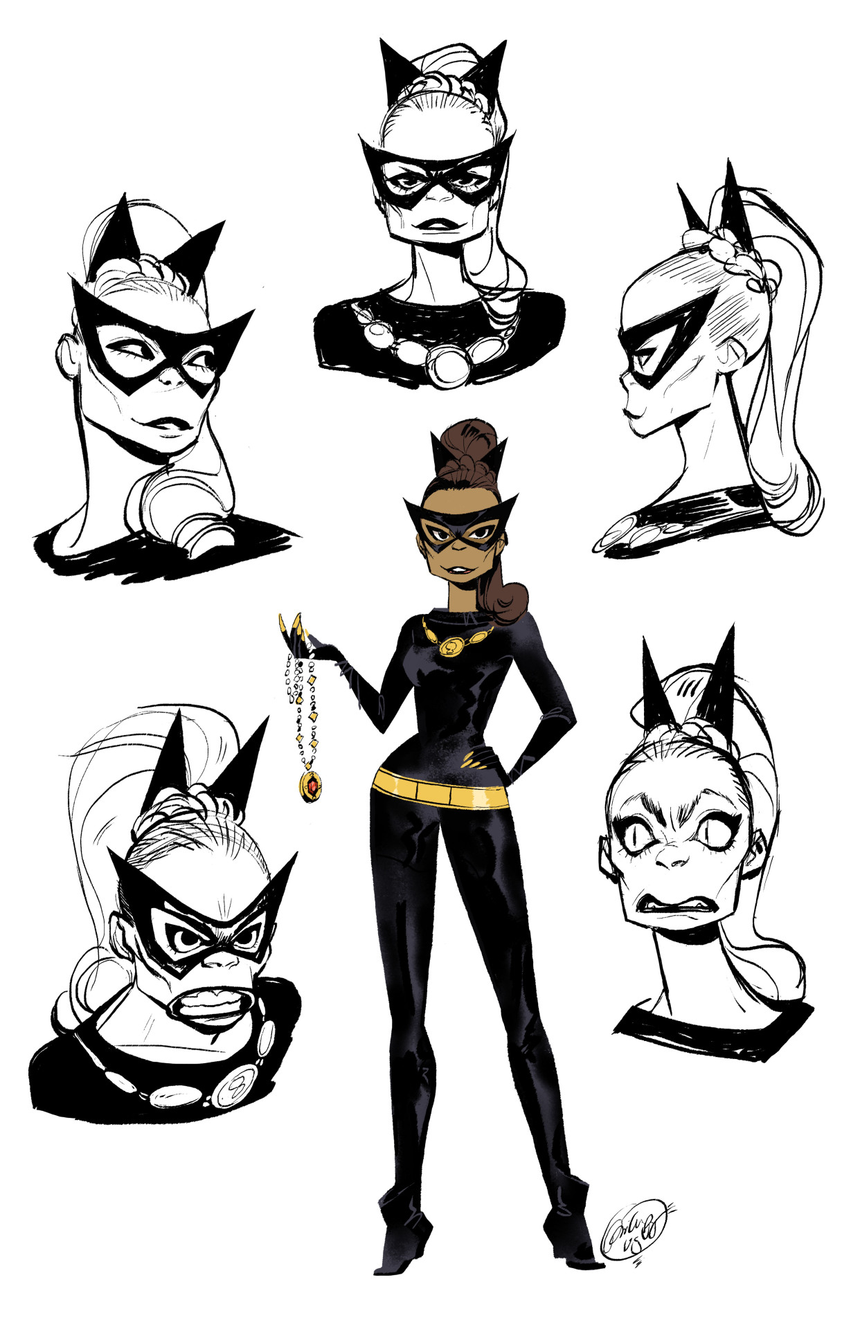 philliplight:  One of my coworkers and I decided to draw Catwoman for funsies! I