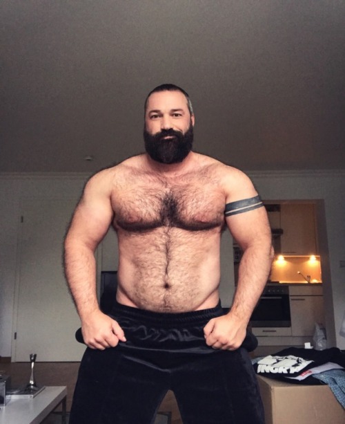 wolfdeutschland:  who likes me big, thick n hairy? or should I lean out to get real abs?