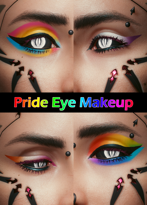 Pride eye makeup Made eye makeup with pride colors! For them to show up properly you gotta pick whit