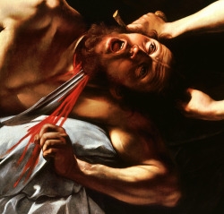 caravaggista:  Judith Slaying Holofernes: Caravaggio / Artemisia. 