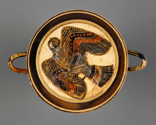 Lakonian Black-Figure KylixArtist: Attributed to the Hunt Painter (Greek (Lakonian), active 565 - 53