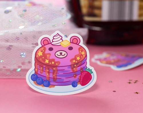 bear pancake vinyl stickers are here! grab them here!