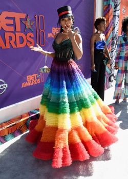 amuzed1:  LOS ANGELES, CA - JUNE 24:  Janelle Monae attends the 2018 BET Awards at Microsoft Theater on June 24, 2018 in Los Angeles, California.  