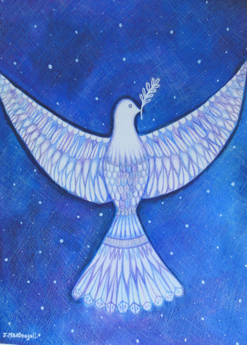 watercolorsforlandlubbers:Peace Dove