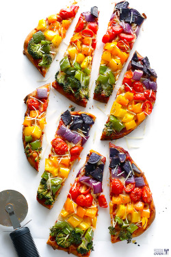 foods4me:  Rainbow Veggie Flatbread ***Use your favorite vegan cheese