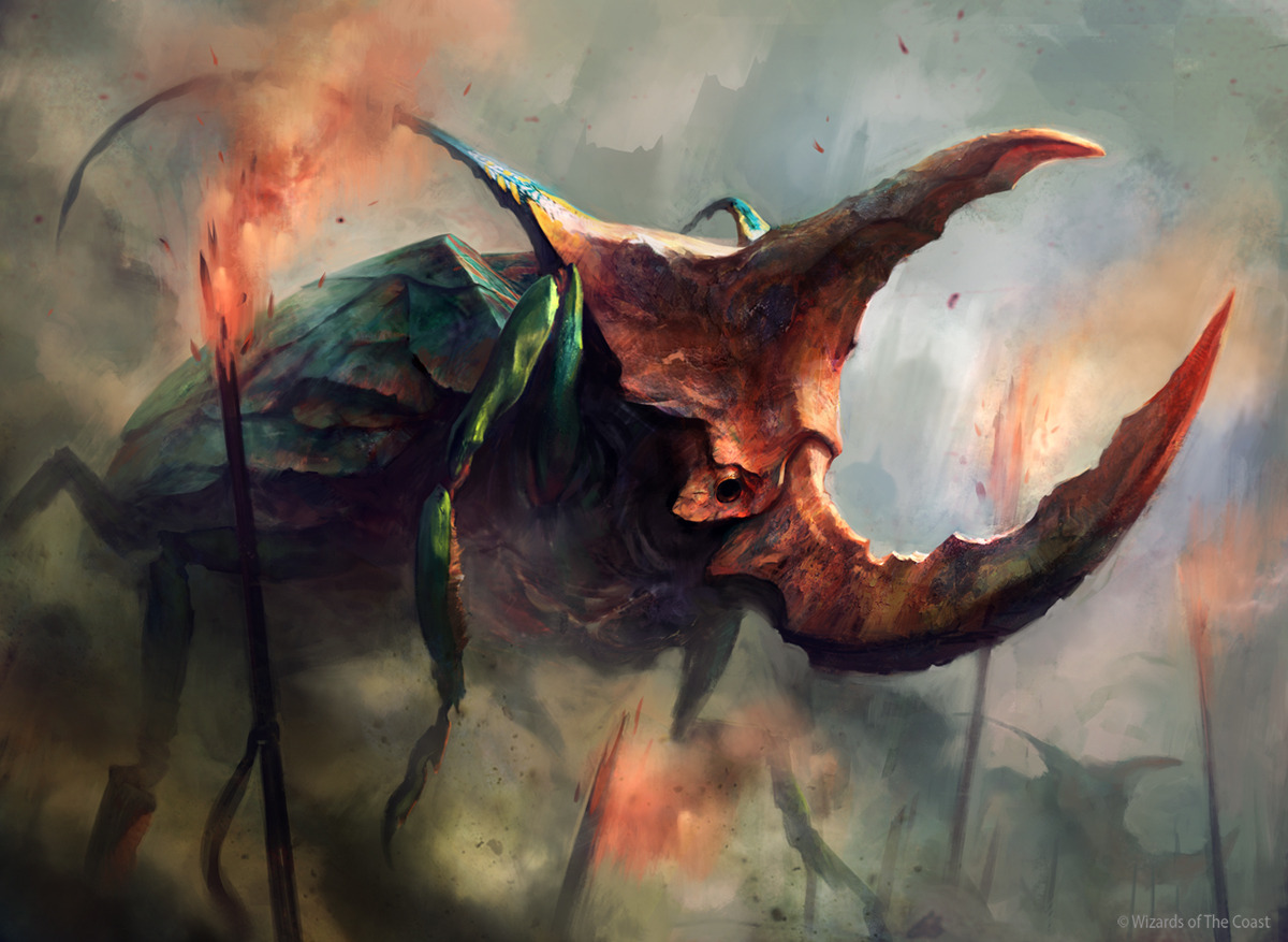 awesomedigitalart:  Rust Scarab (Gatecrash) by AdamPaquette
