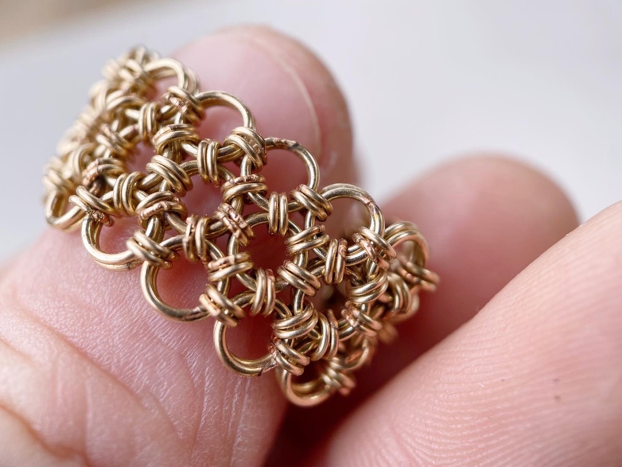 Chainmaille By Bim — I made this super tiny micro-maille ring from 24