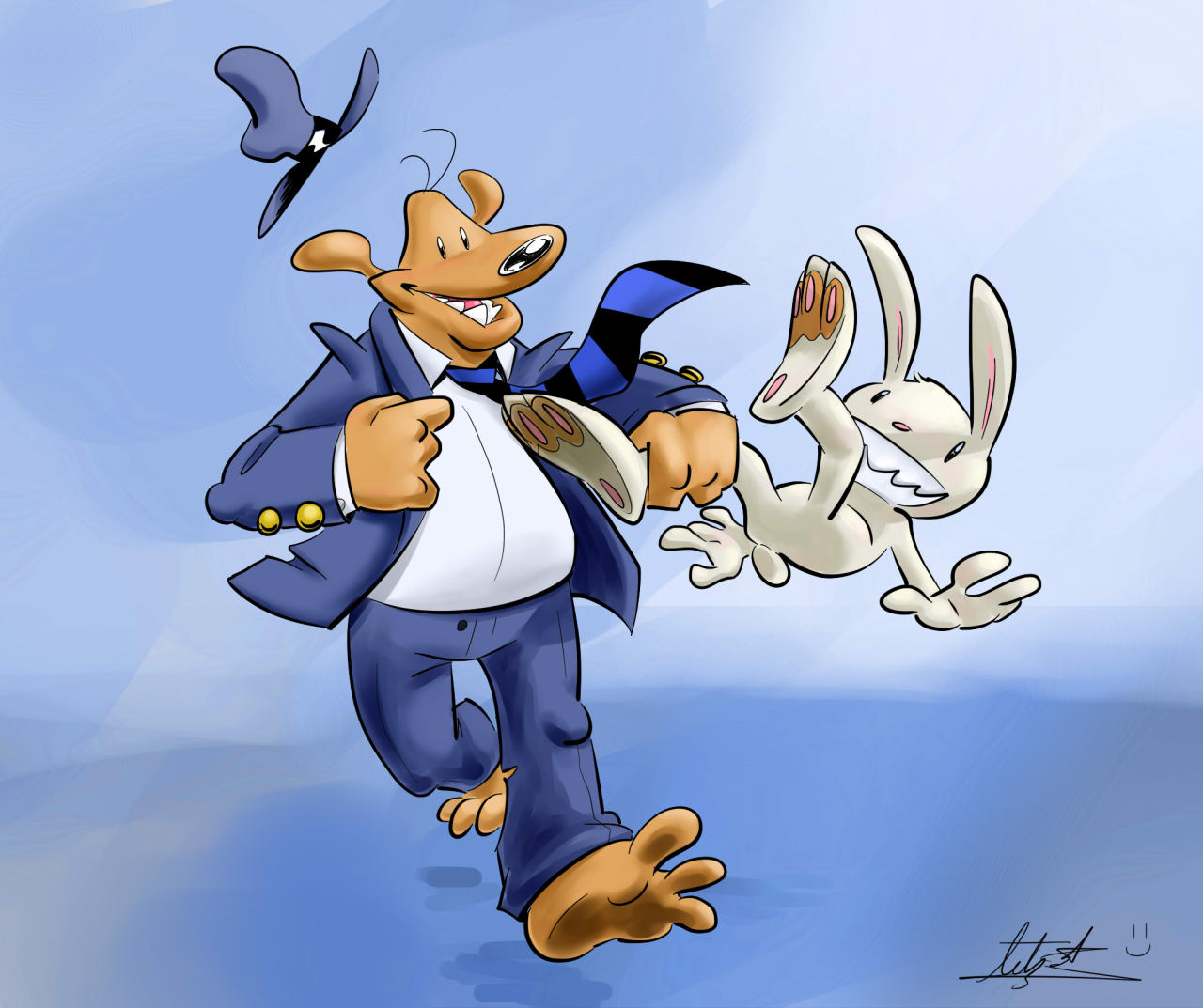 maritzac:  SCRAM! Art trade with the fantastic  dpunch . Guys need to be somewhere