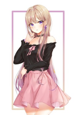 animefemme:Pink Highlights [Original]