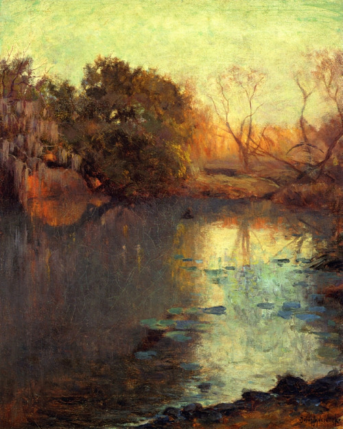 julian-onderdonk: On The San Antonio River, 1910, Robert Julian Onderdonk