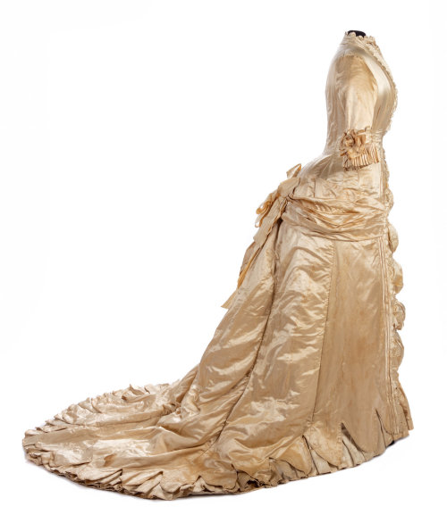 Wedding dress, 1870′sFrom Hindman