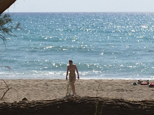 May 2018 - very little attendance at Kommos (nudist) beach (near Matala)