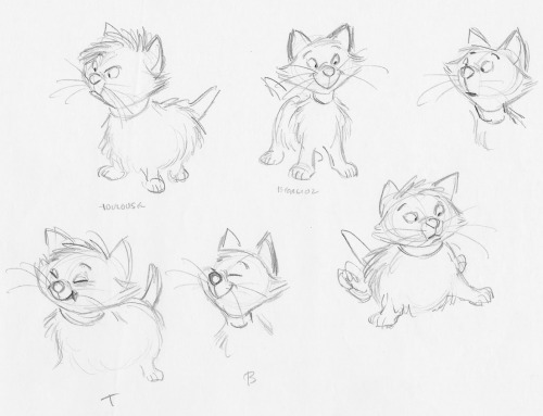 disneyconceptsandstuff:Character Designs from The Aristocats by Milt Kahl