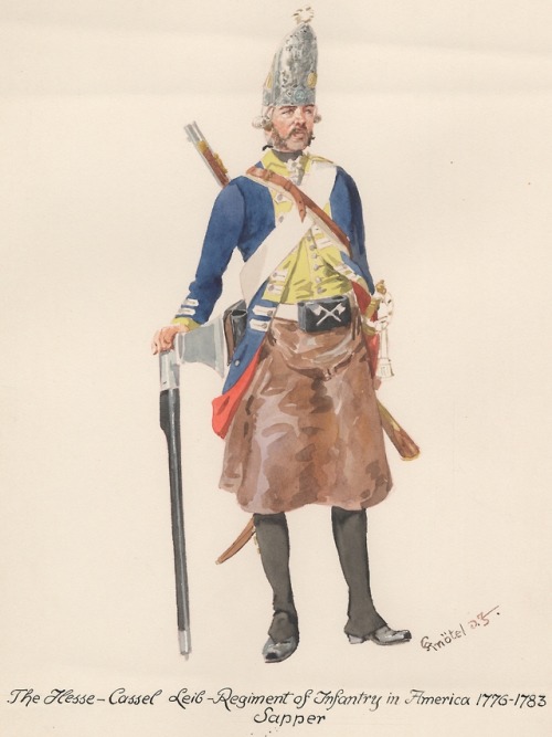 cuirassier:The Hesse-Cassel Life Guard infantry regiment during its service in the American war of I