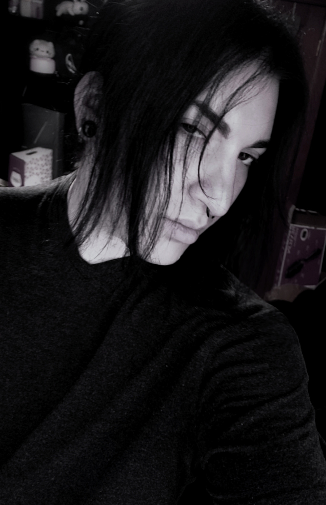 Porn photo Channeling Itachi with my latest haircut[he/him]