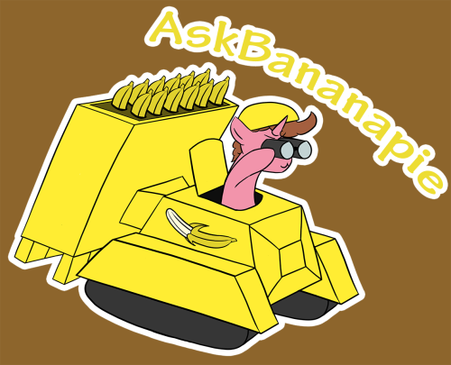 askbittertaste:  Fan-Art/gift. GET READY FOR MORE BANANAS!!! little upgrade in bananas send system :3 Bananapie © AskBananapie BitterTaste: Why i draw this ? *facehoof*  x3!