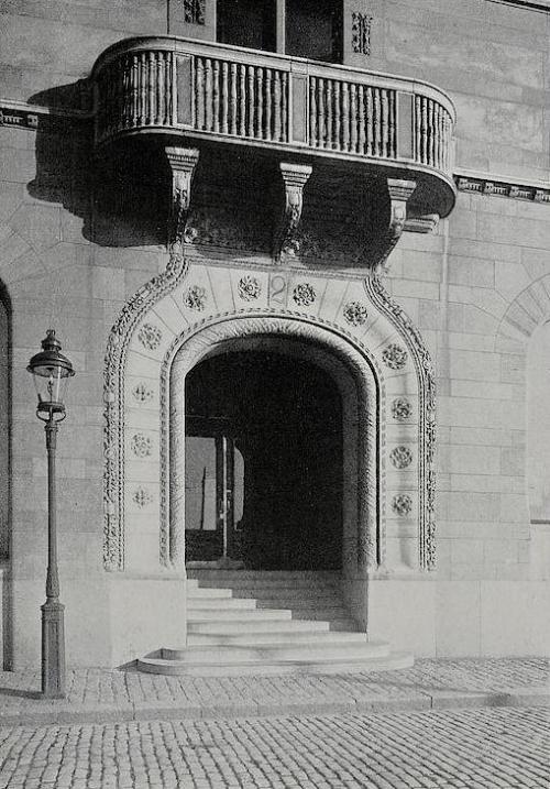 Ferdinand Boberg (1860-1946)Portals in Stockholm, 1906-Nordiska Kredit-Banken-Rosenbad House