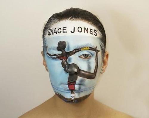 Painted faces showing famous album coversby Natalie Sharp