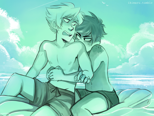ikimaru:  belated summer Dirkjake pics I got around finishing only now rip they’re on vacation somewheree 
