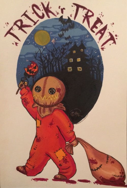 nrrdiarts:A little gouache Samhain! Bon is really getting the hang of these paints, dontcha think?