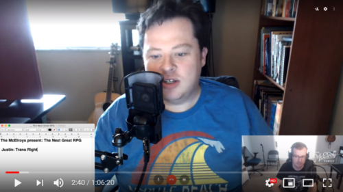 themacklemorebrothers:JUSTIN MCELROY SAYS TRANS RIGHTS[image description: a screenshot of a youtube 